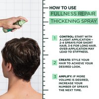 How to use Garnier Fructis Hair Filler + Polypeptides Thickening Spray
