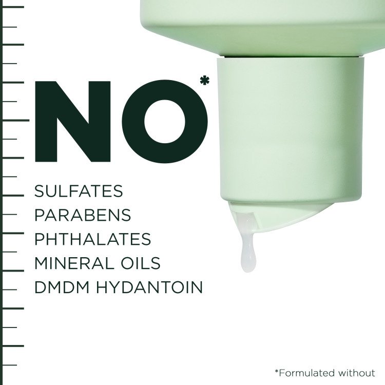 No sulfates, parabens, phthalates, mineral oils, and DMDM hydantoin