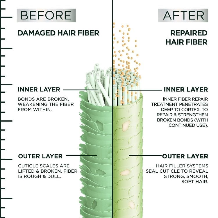 Before/After Hair Fiber transformation