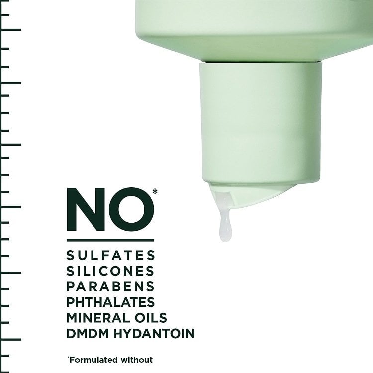 Formulated without sulfates, parabens, phthalates, mineral oils, DMDM Hydantoin