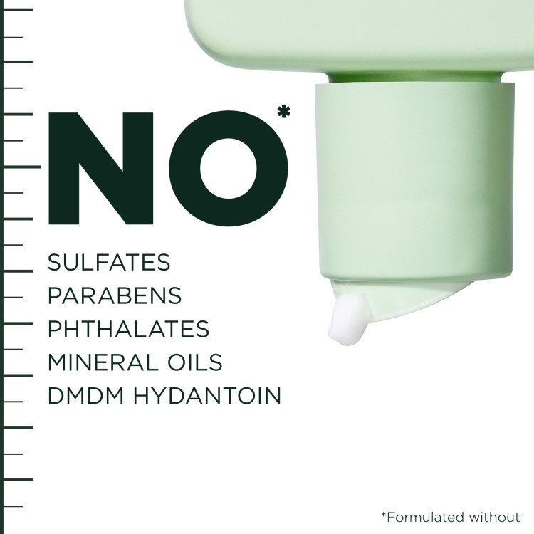 No sulfates, parabens, phthalates, mineral oils, and DMDM hydantoin