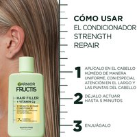 How to use strength repair conditioner: apply evenly to wet hair, leave on for up to 5 minutes, then rinse