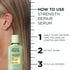 How to use strength repair serum: apply evenly to wet hair, do not rinse, then style as desired