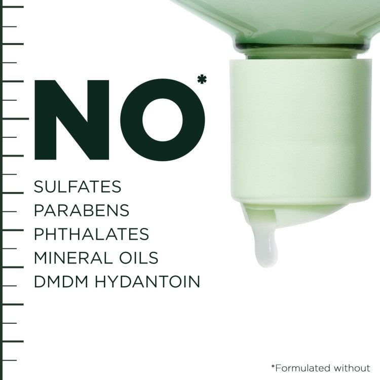 No sulfates, parabens, phthalates, mineral oils, and DMDM hydantoin