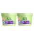 Two light green tubs of Garnier Fructis Method for Curls Mask are displayed. Each tub is labeled "METHOD FOR CURLS UP TO 1 WEEK OF MOISTURE," indicating it's a "MASK" with "13% HYALURONIC MOISTURE COMPLEX + SHEA FATTY ACIDS." It also states "NO SULFATES, NO SILICONES, NO ARTIFICIAL COLORANTS."