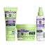 The back labels of the Garnier Fructis Method for Curls Shampoo, Mask, and Spray are visible. The labels provide detailed product information, including step-by-step usage instructions, ingredient lists, and brand commitments such as "SULFATE FREE," "SILICONE FREE," "VEGAN FORMULA," and "Cruelty Free."
