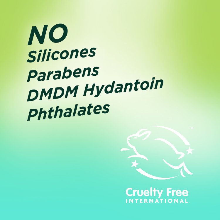 No silicones, parabens, phthalates, DMDM hydantoins