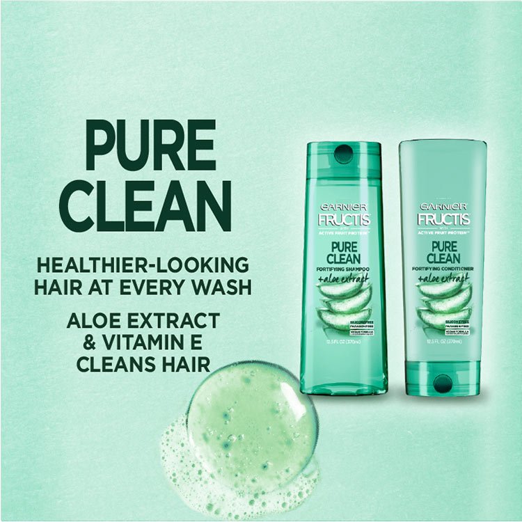 Pure Clean Shampoo Hair Care Product Garnier Fructis