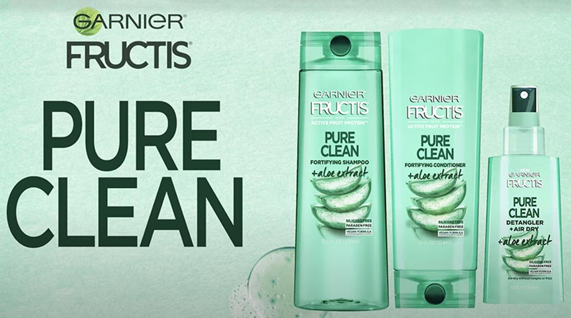Pure Clean Shampoo Hair Care Product Garnier Fructis