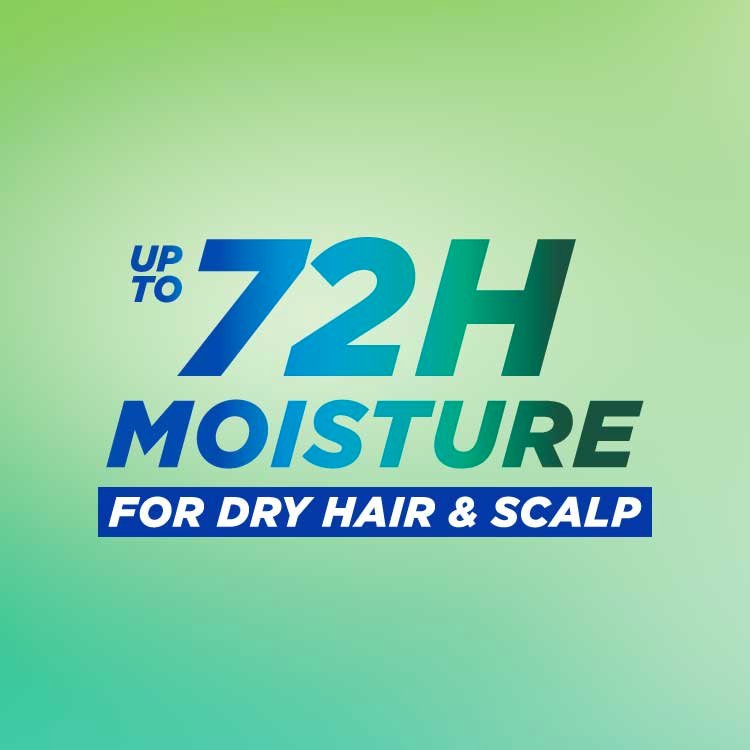 Up to 72 hours of moisture for dry hair and scalp