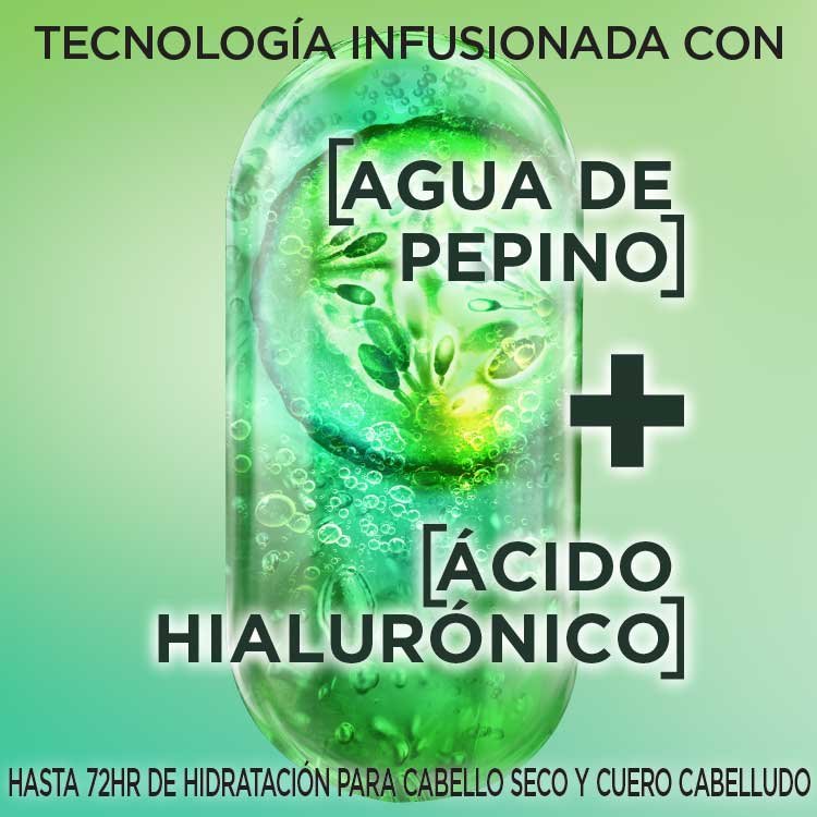 Technology infused with cucumber water and hyaluronic acid