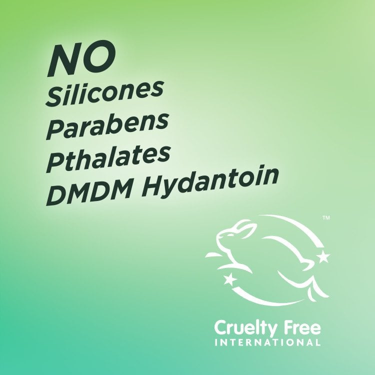 No silicones, parabens, phthalates, DMDM hydantoin