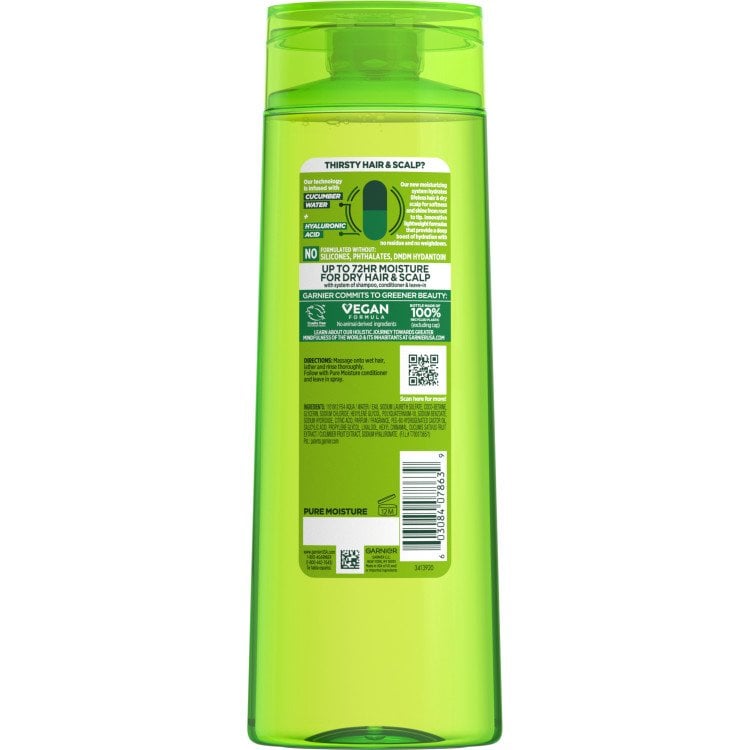 Fructis Pure Moisture Shampoo Back Pack Shot