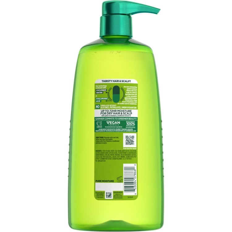 Fructis Pure Moisture Shampoo Back Pack Shot