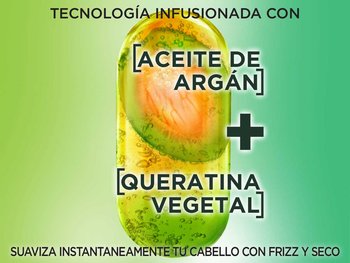 Technology infused with argan oil and plant keratin