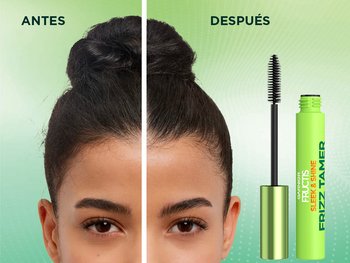 Before & After applying Fructis Frizz Tamer to hair