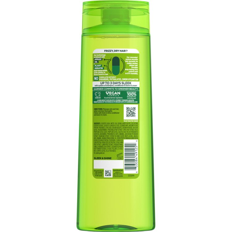 Fructis Sleek & Shine Shampoo Back Pack Image