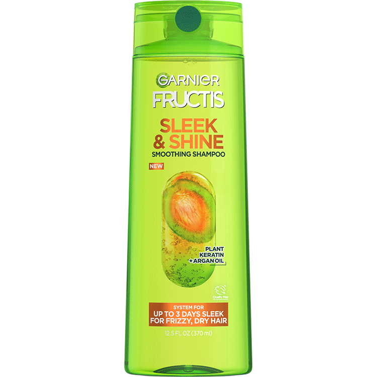 Shine - Sleek Garnier controls the and frizz Shampoo Fructis