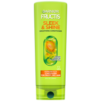 Front of Pack of Fructis Sleek & Shine Conditioner