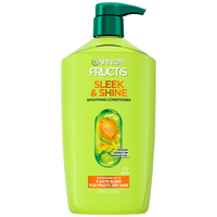 Front of Pack of Fructis Sleek & Shine Conditioner