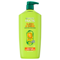 Front of Pack of Fructis Sleek & Shine Conditioner