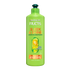 A large green bottle of Garnier Fructis Sleek & Shine Leave-In Conditioner (16.9 FL OZ / 500ml), highlighting "VEGAN KERATIN + ARGAN OIL" and claiming SYSTEM FOR UP TO 3 DAYS SLEEK FOR FRIZZY, DRY HAIR.