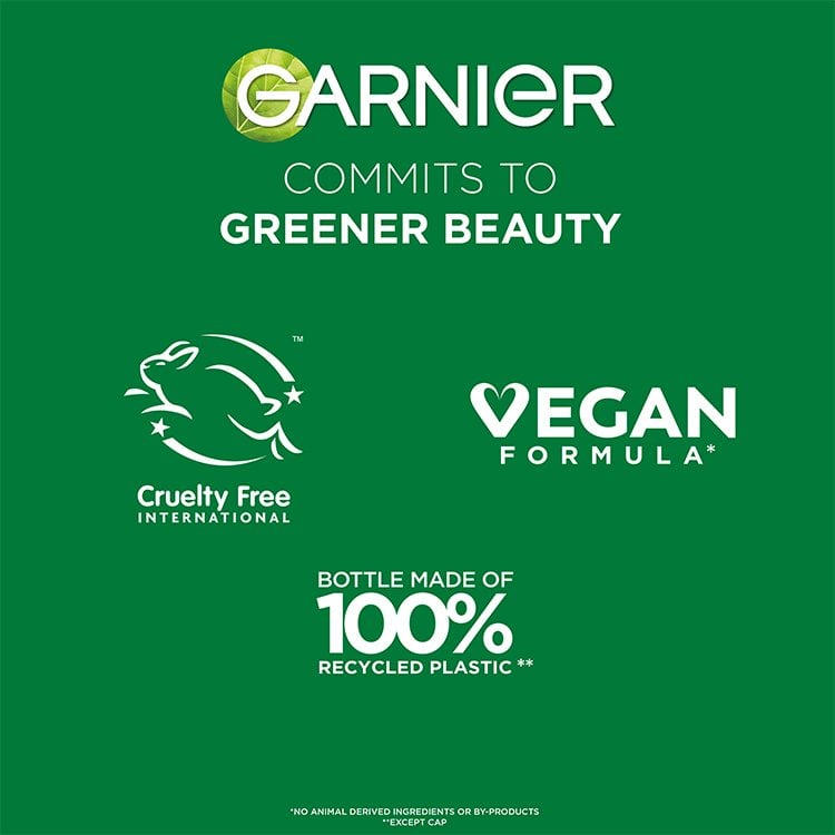 Garnier commits to Greener Beauty: cruelty-free, vegan formula, and 100% recycled plastic