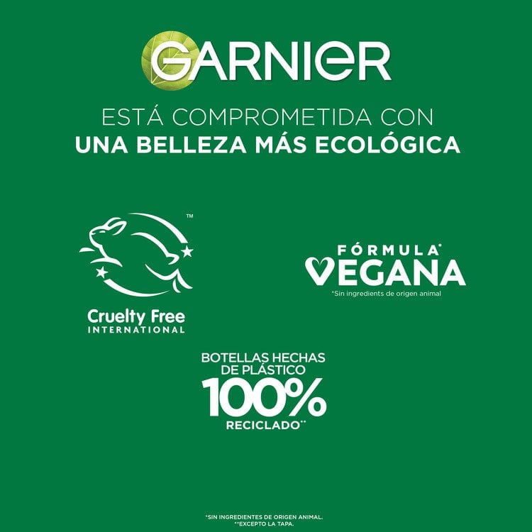 Garnier commits to Greener Beauty: cruelty-free, vegan formula, and 100% recycled plastic