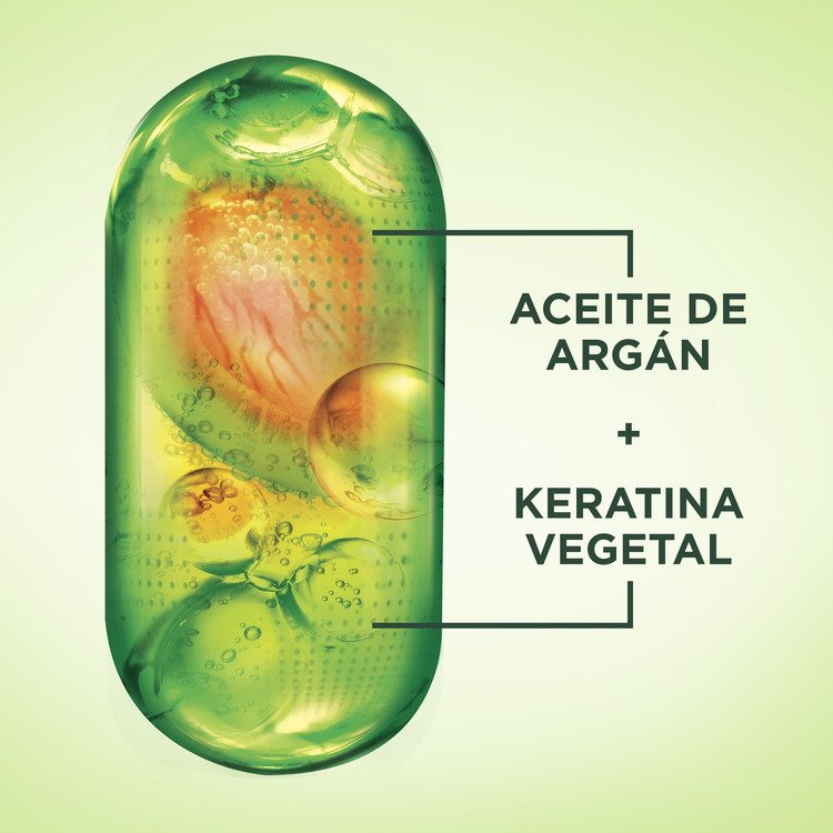 Technology infused with argan oil and vegan keratin