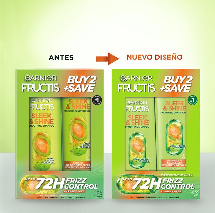 Before and after of packaging change
