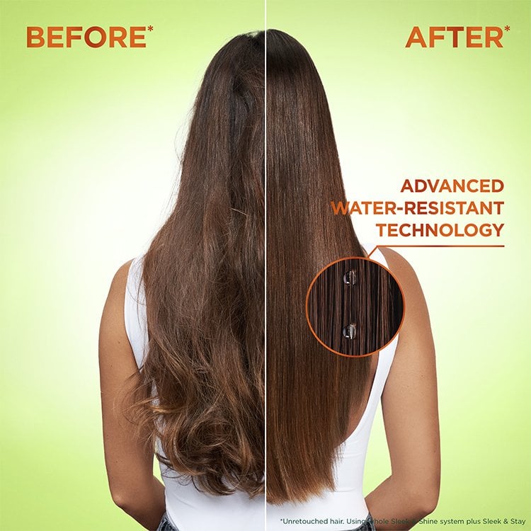 Before & After applying Sleek & Stay