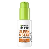 Front view of Garnier Fructis Sleek & Stay Heat-Activated Serum bottle.