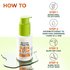 Step-by-step instructions for using Garnier Fructis Sleek & Stay Heat-Activated Serum.