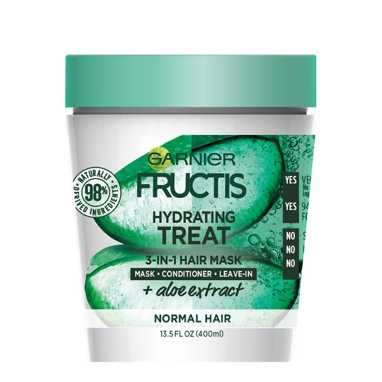 Garnier Fructis Treats 1 Minute Hair Mask with Aloe for Dry Hair