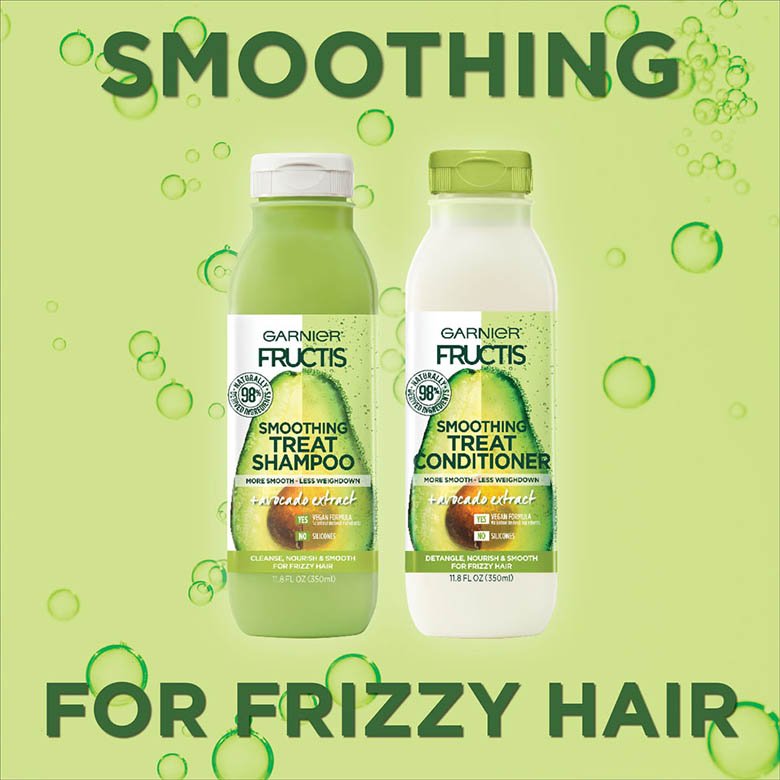 Garnier Fructis Treats Smoothing Shampoo for Frizzy Hair Garnier