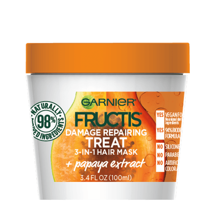 Papaya Hair Mask Tratamiento Para Cabello Danado Garnier Fructis