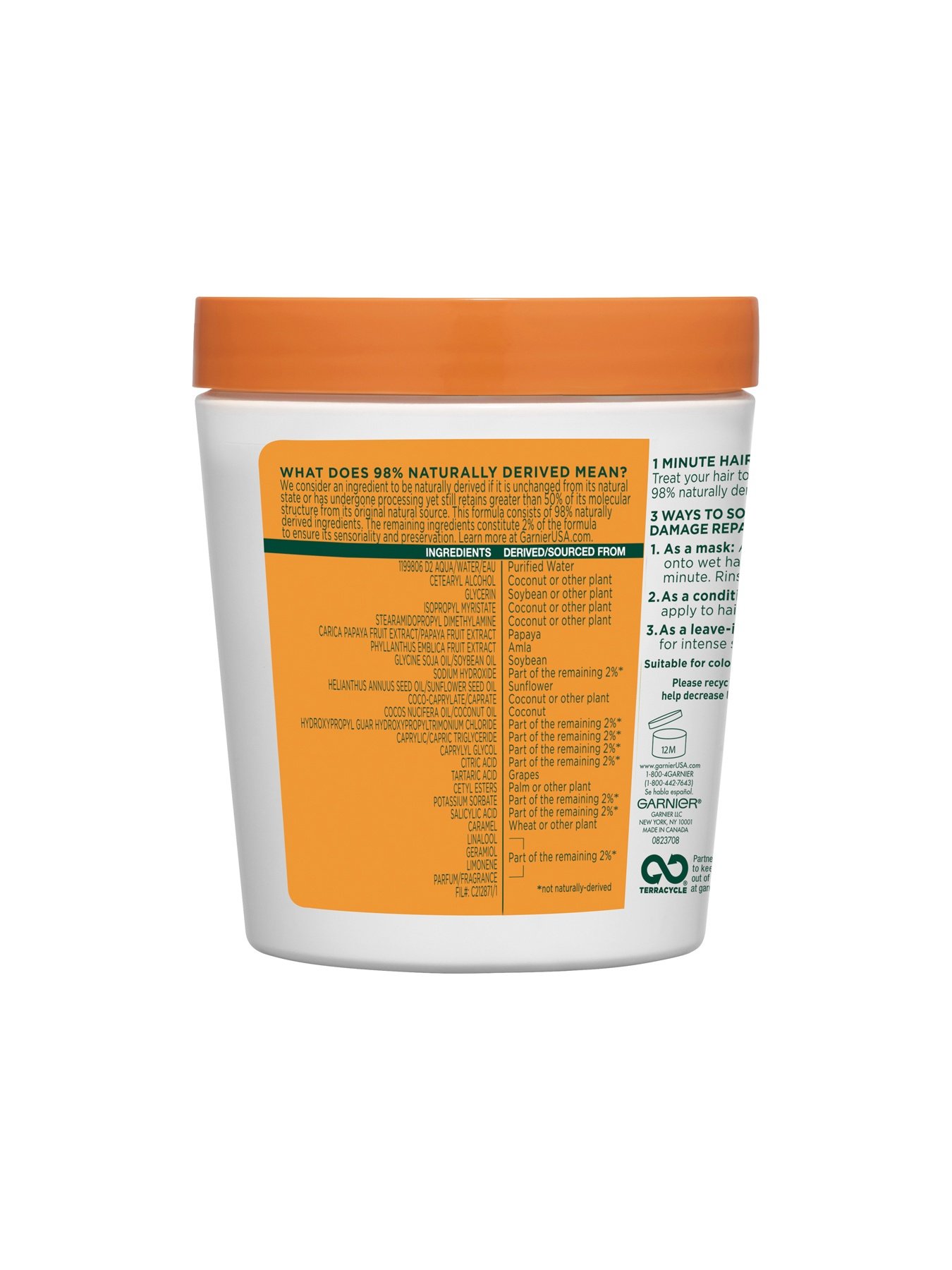 papaya mask back