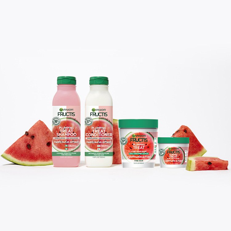 Garnier Fructis Treats Watermelon Conditioner - family