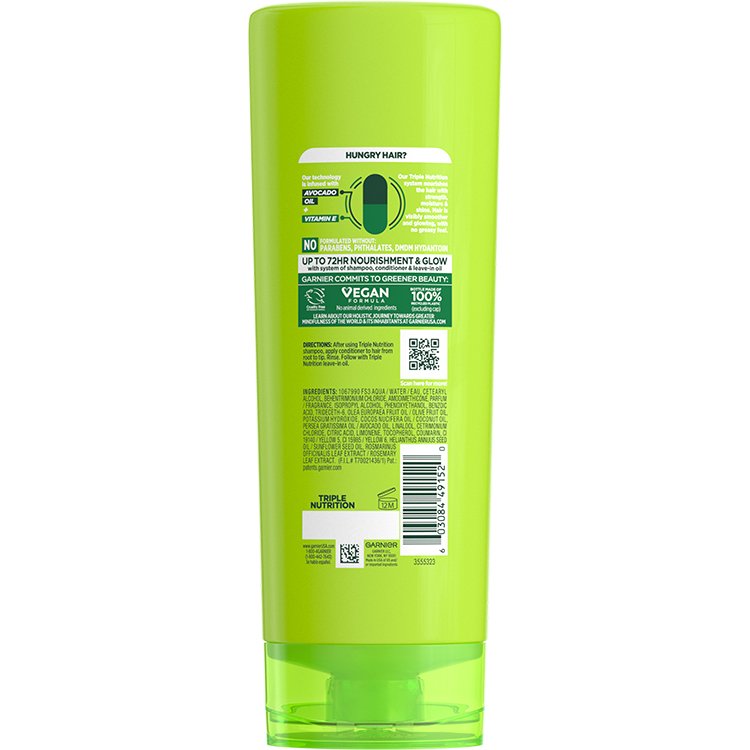 Fructis Triple Nutrition Conditioner back view