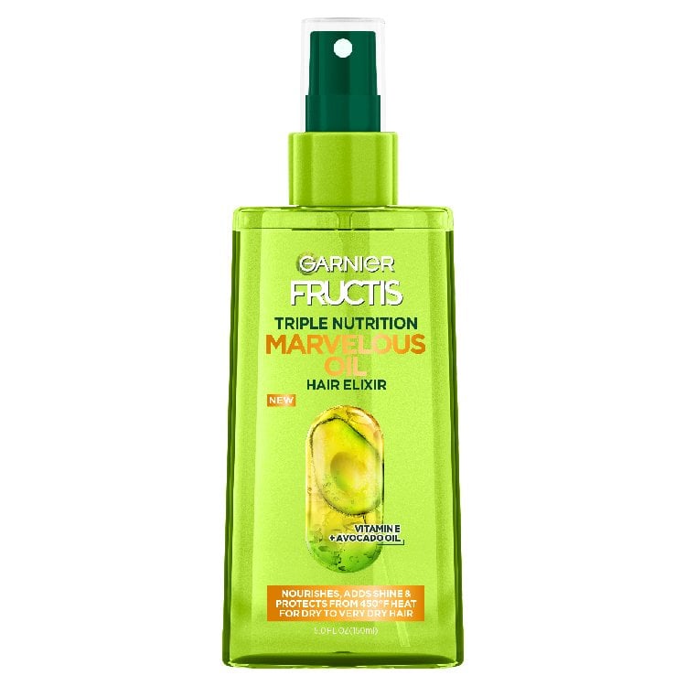 Garnier Cuidado de la piel y el cabello Fructis Marvelous Oil Color  Illuminate 5 Action Hair Elixir para cabello tratado con color, 5 onzas  líquidas