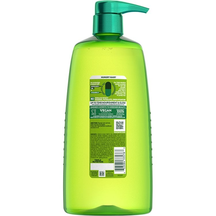 Fructis Triple Nutrition Shampoo back view