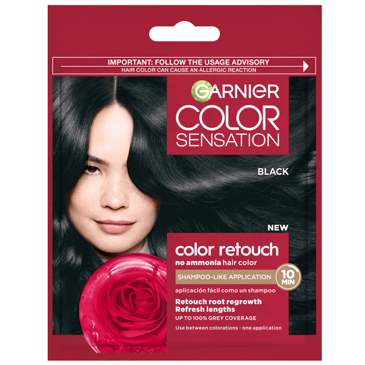 Front Pack of Garnier Color Retouch 1.0 - Black
