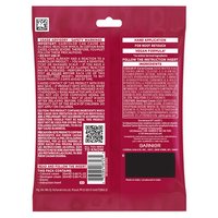 The reverse side of the sachet, displaying the full ingredient list, safety warnings, and detailed usage instructions.
