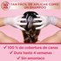 A person in white gloves applying hair color to their roots. Text highlights "10 MIN," "100% gray coverage," and "No ammonia."