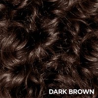 A close-up macro shot of healthy, shiny dark brown curls.