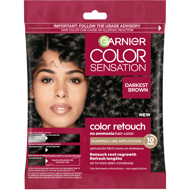 Front Pack of Garnier Color Retouch 4.0 – Dark Brown