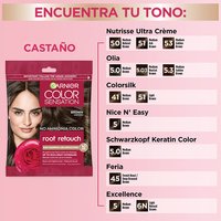 A comparison table helping users find the Brown root retouch equivalent for other popular hair color brands.
