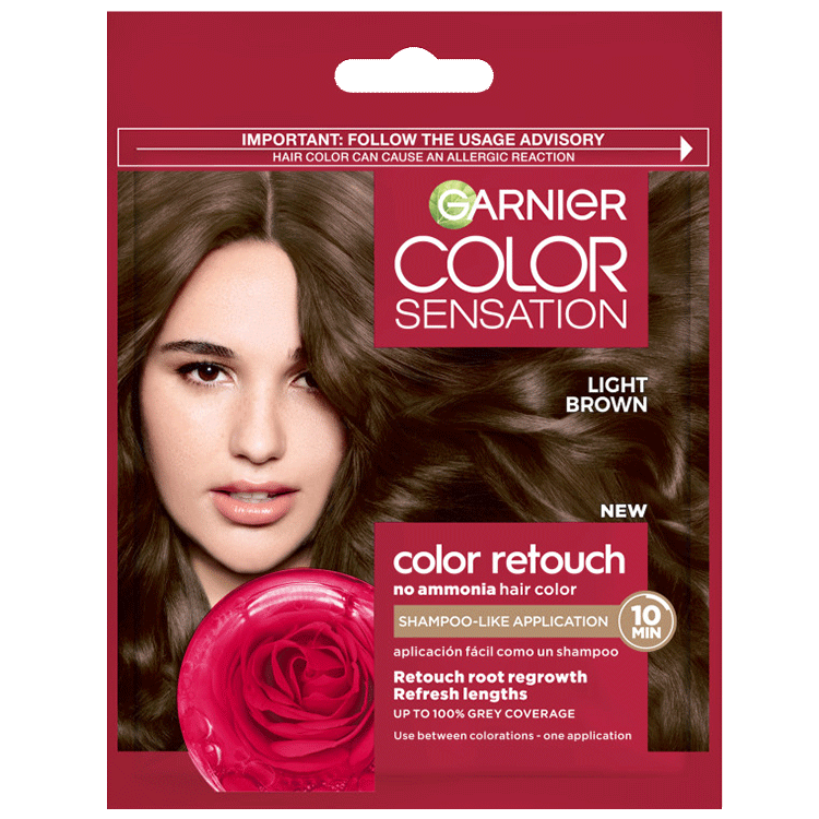 Front Pack of Garnier Color Retouch 6.0 – Light Brown