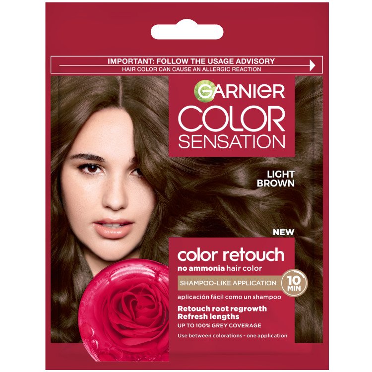 Front Pack of Garnier Color Retouch 6.0 – Light Brown