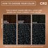A "How to Choose Your Color" chart for Shade CR2 showing expected black results based on dark brown, darkest brown or black starting hair colors.